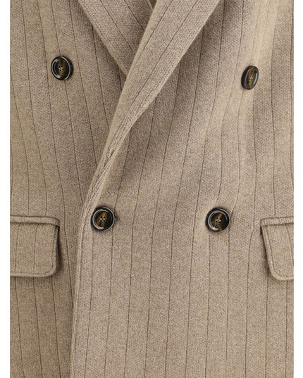 Lardini Brown Fleece Wool Jackets And Coat