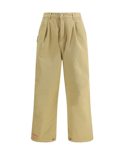 PDF Channel Beige Cotton Casual Pants