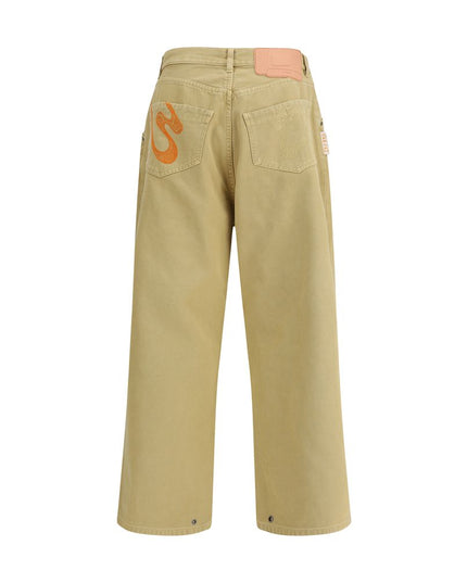 PDF Channel Beige Cotton Casual Pants