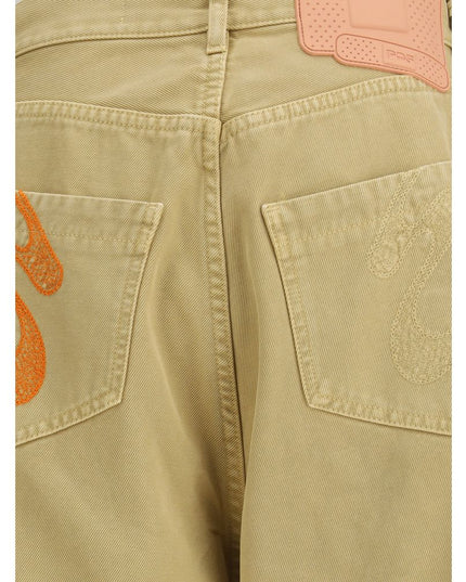 PDF Channel Beige Cotton Casual Pants