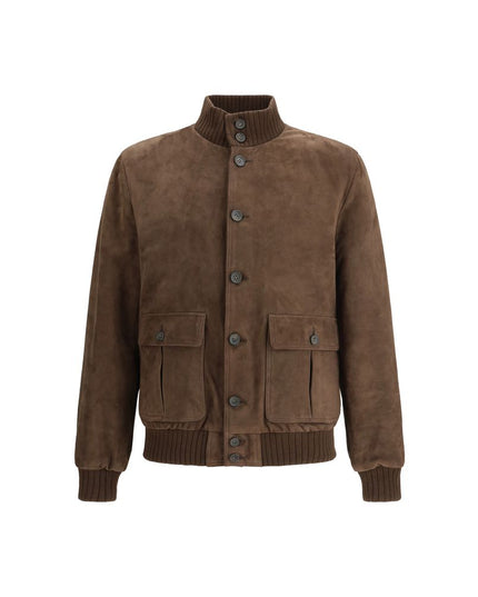 D'amico Brown Leather Bomber