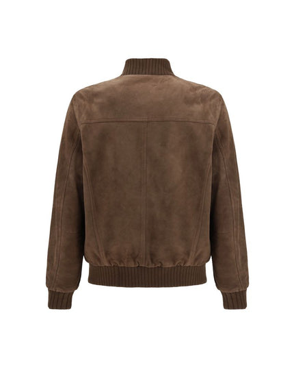 D'amico Brown Leather Bomber