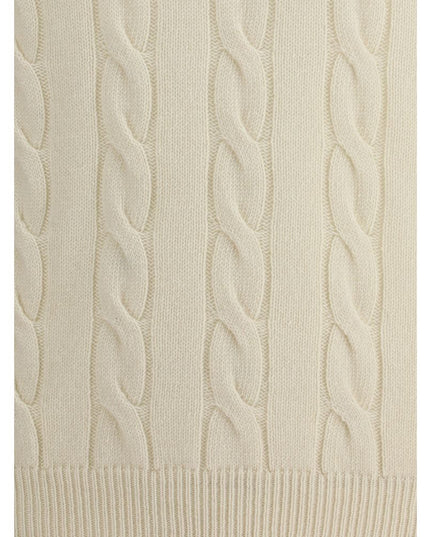 Aragona Cashmere White Cashmere Turtleneck