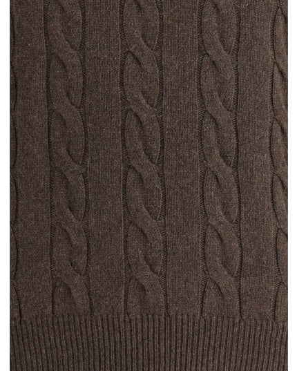Aragona Cashmere Brown Cashmere Turtleneck