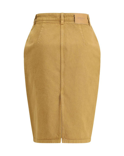 Saint Laurent Beige Denim Skirt