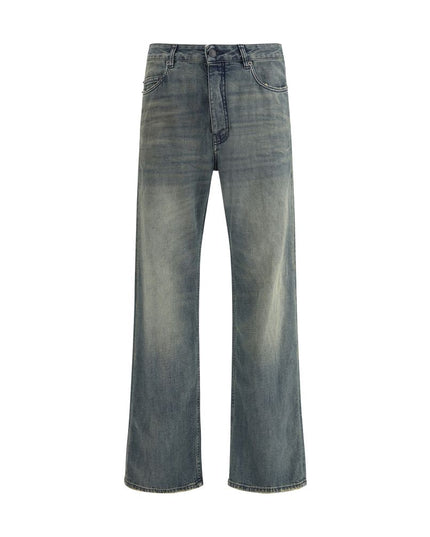 Balenciaga Blue Cotton Relaxed Fit Jeans