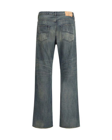 Balenciaga Blue Cotton Relaxed Fit Jeans
