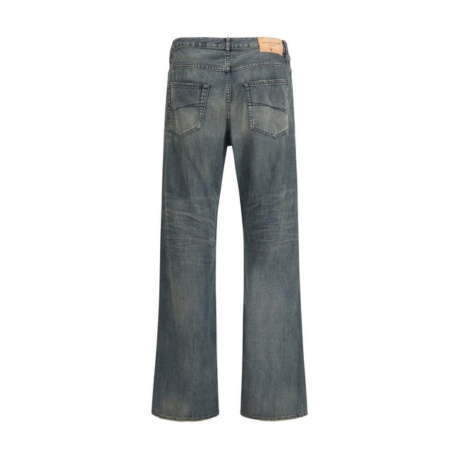 Balenciaga Blue Cotton Relaxed Fit Jeans