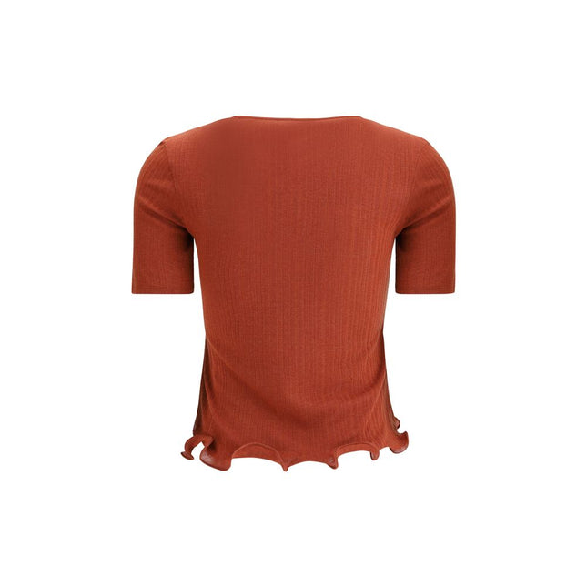 Fendi Red Fleece Wool Top