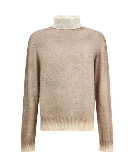 Aragona Cashmere Brown Cashmere Turtleneck