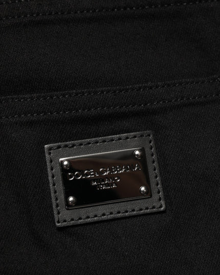 Dolce & Gabbana Black Cotton Stretch Slim Fit Men Denim Jeans