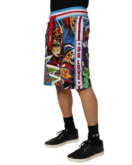 Dolce & Gabbana Multicolor Captain Sicily Men Bermuda Shorts