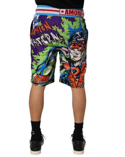 Dolce & Gabbana Multicolor Captain Sicily Men Bermuda Shorts