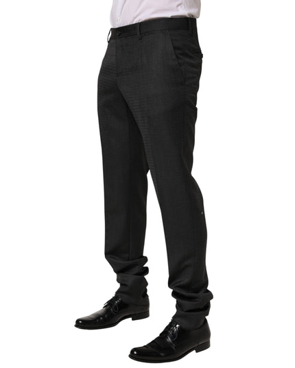Dolce & Gabbana Black Wool Formal Dress Men Trouser Pants