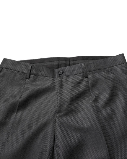 Dolce & Gabbana Black Wool Formal Dress Men Trouser Pants