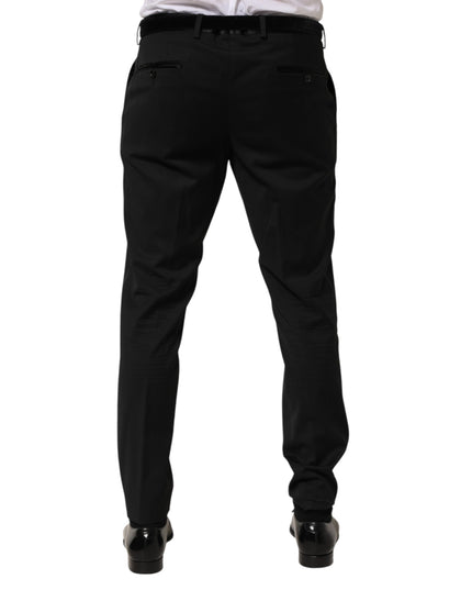 Dolce & Gabbana Black Wool Formal Dress Men Trouser Pants
