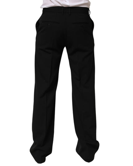 Dolce & Gabbana Black Wool Formal Dress Men Trouser Pants