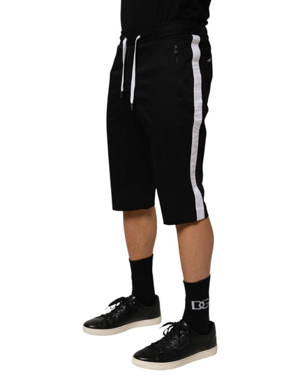 Dolce & Gabbana Black Cotton Stretch Men Bermuda Shorts