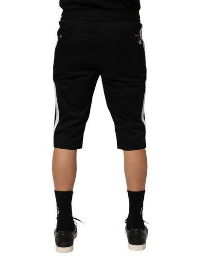 Dolce & Gabbana Black Cotton Stretch Men Bermuda Shorts