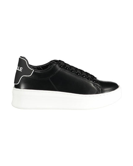 Gaelle Paris Black Polyurethane Women Sneaker