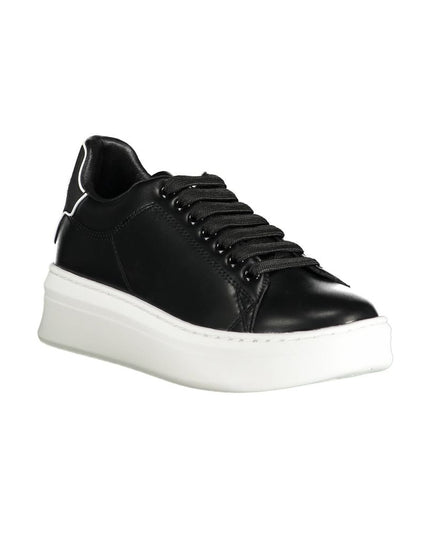 Gaelle Paris Black Polyurethane Women Sneaker