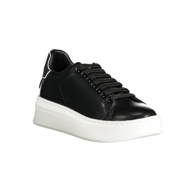 Gaelle Paris Black Polyurethane Women Sneaker