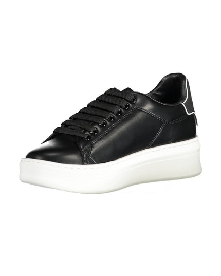 Gaelle Paris Black Polyurethane Women Sneaker