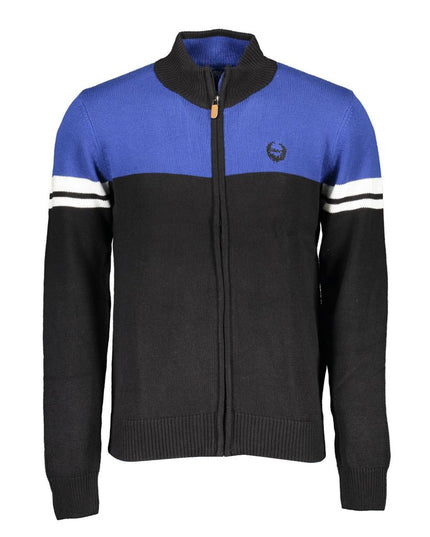 Gianmarco Venturi Black Cotton Acrylic Men Cardigan