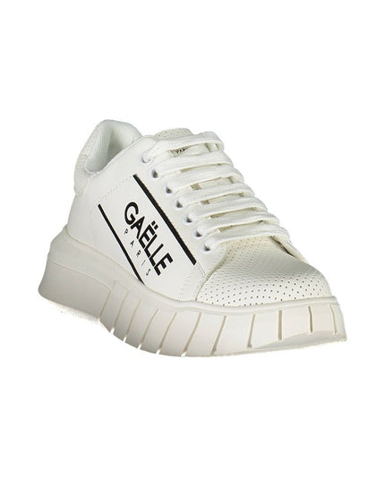 Gaelle Paris White Polyester Sneaker