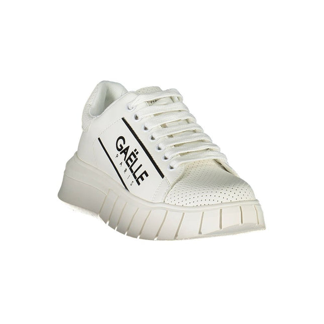 Gaelle Paris White Polyester Sneaker