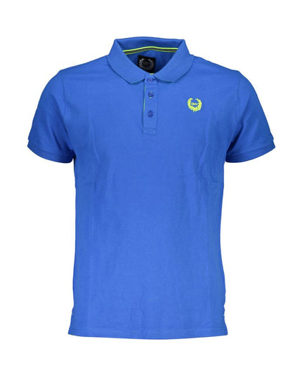 Gianmarco Venturi Blue Cotton Polo Shirt