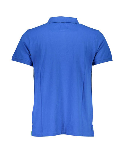 Gianmarco Venturi Blue Cotton Polo Shirt