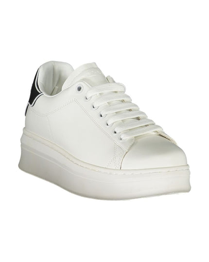 Gaelle Paris White Polyethylene Sneaker