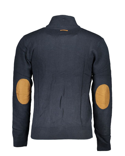 Gianmarco Venturi Blu Cotton Men Cardigan