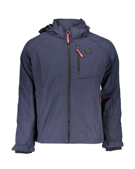 Gianmarco Venturi Blue Polyester Men's Jacket