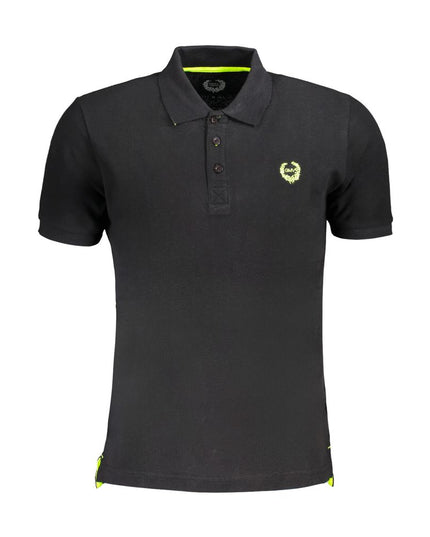 Gianmarco Venturi Black Cotton Polo Shirt