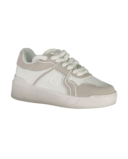 Gaelle Paris White Polyester Sneaker