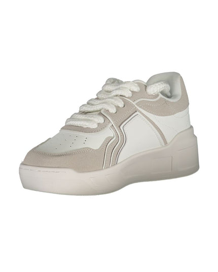 Gaelle Paris White Polyester Sneaker