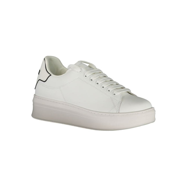 Gaelle Paris White Polyethylene Sneaker