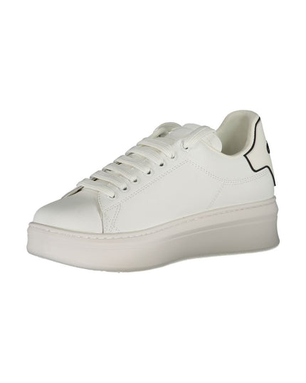 Gaelle Paris White Polyethylene Sneaker