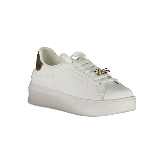 Gaelle Paris White Polyethylene Sneaker