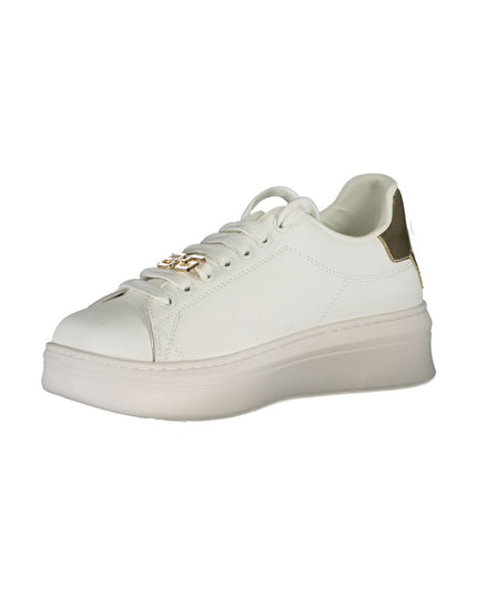 Gaelle Paris White Polyethylene Sneaker