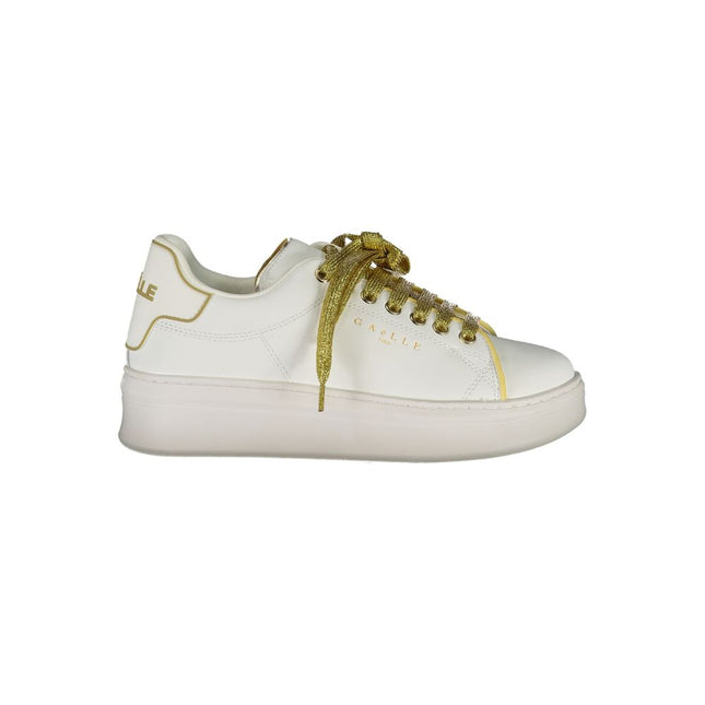 Gaelle Paris White Polyethylene Sneaker