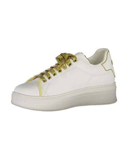 Gaelle Paris White Polyethylene Sneaker