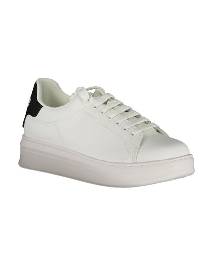 Gaelle Paris White Polyethylene Sneaker