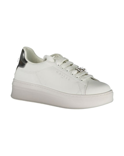 Gaelle Paris White Polyethylene Sneaker