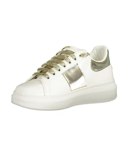 Gaelle Paris White Polyethylene Sneaker