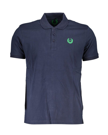 Gianmarco Venturi Blue Cotton Polo Shirt
