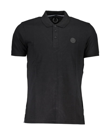 Gianmarco Venturi Black Cotton Polo Shirt