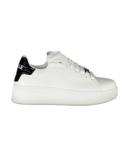 Gaelle Paris White Polyethylene Sneaker